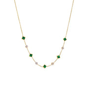 Elegant green Gemstone Necklace