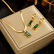 Elegant Gemstone Jewellery Set