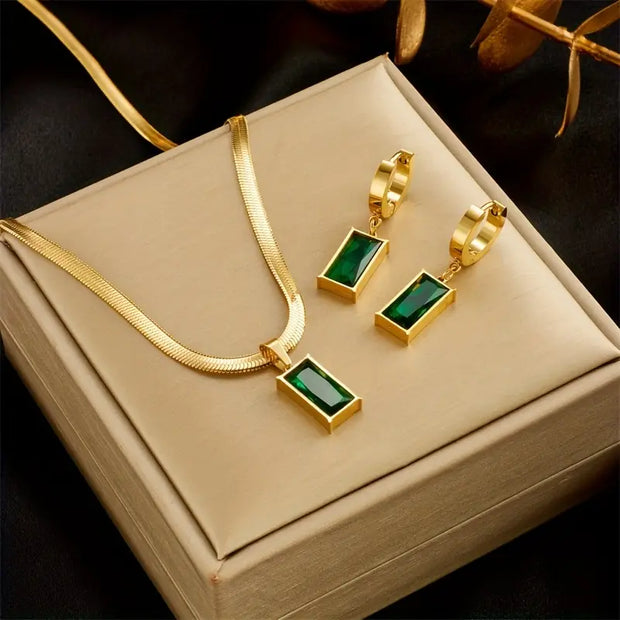 Elegant Gemstone Jewellery Set