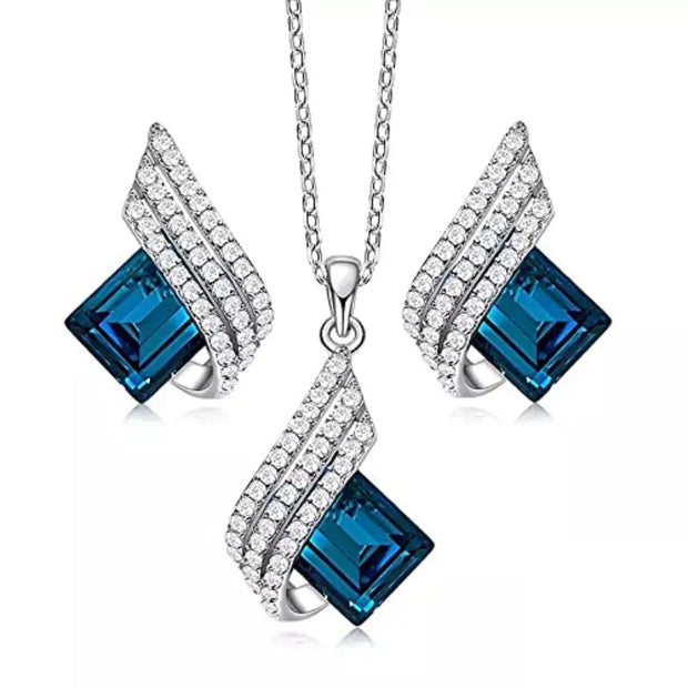 Blue Sapphire Stone Jewellery Set