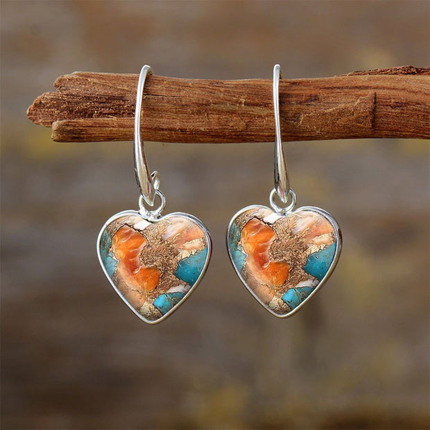 Vintage Bohemian Imitation Turquoise Earrings