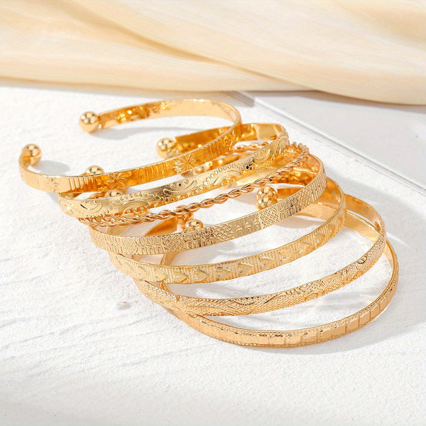 Golden Boho Bangle Bracelet Set