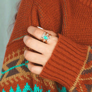 Boho Vintage Turquoise Ring