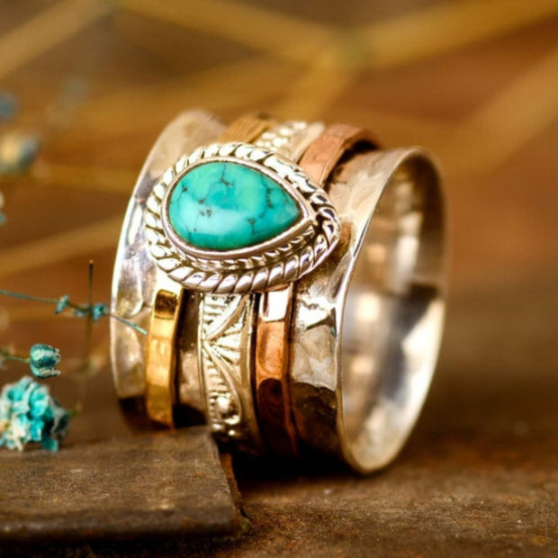 Boho Vintage Turquoise Ring