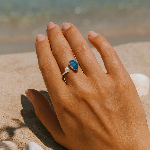 Coastal Elegance Pearl Ring