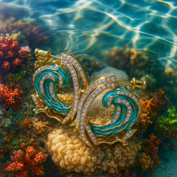 Seaside Serenity Wave Earrings
