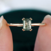 Natural Moss Agate Ring