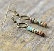 Natural Jasper Stone Earrings