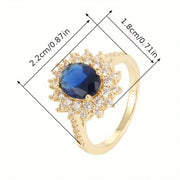 Shiny Sapphire Gold Ring