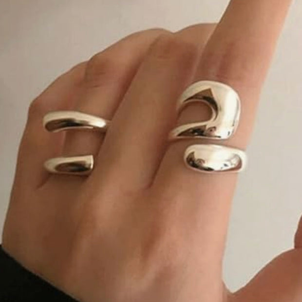 Adjustable Smooth Spiral Ring for Women