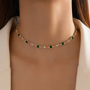 Emerald Green Pendant Necklace