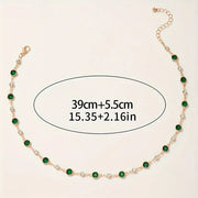 Emerald Green Pendant Necklace