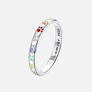Sterling Silver Ring with Paw Design