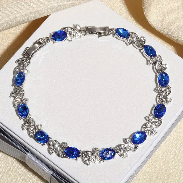 Silver Sapphire Bracelet