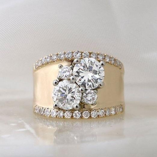 Golden Glow Zirconia Ring