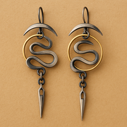 Unique Serpentine Spiral Earrings