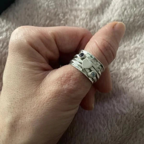Handcrafted Heart Spinner Ring