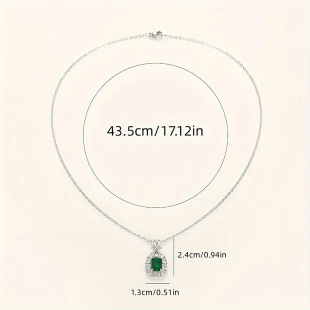 Elegant Silver Gemstone Necklace