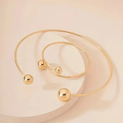 Minimalist Collar & Cuff Bracelet Set