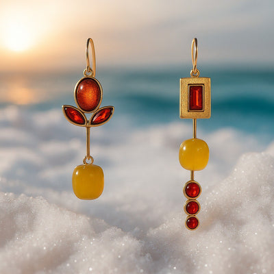 Remi Retro Red Earrings