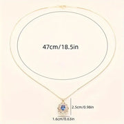 Gold Sapphire stone Necklace