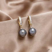 Elegant Pearl and Zirconia Earrings