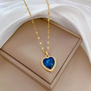 Gold Sapphire Necklace