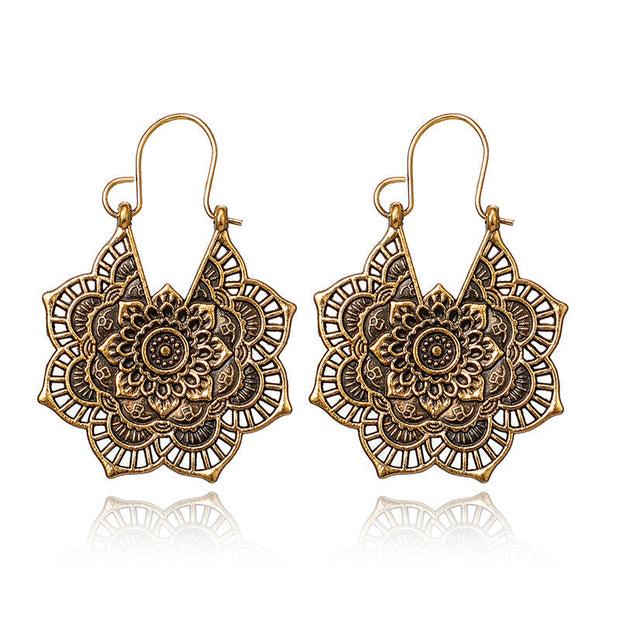 Lotus Mandala Statement Earrings