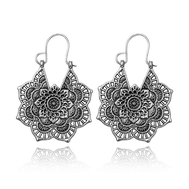 Lotus Mandala Statement Earrings