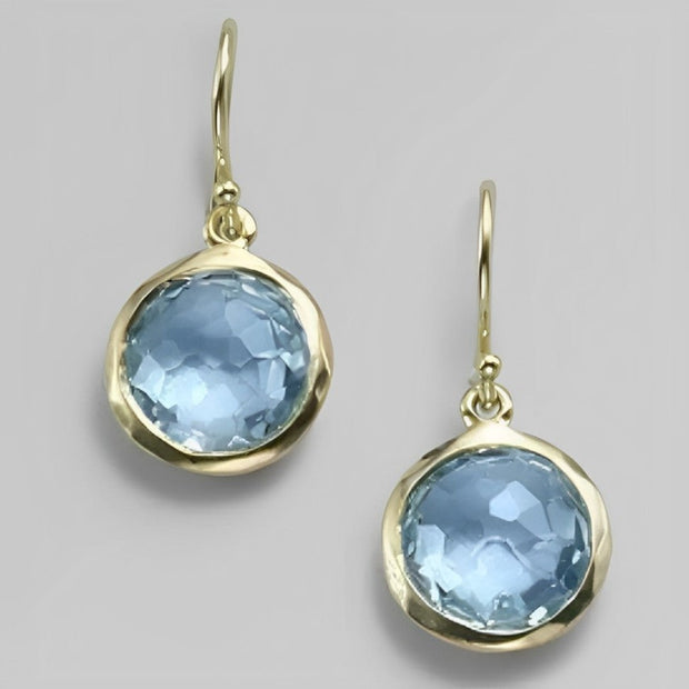Lois - Vintage Blue Crystal Earrings