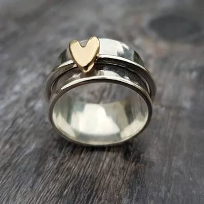Charm - Heart Silver Ring