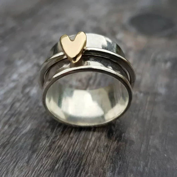 Charm - Heart Silver Ring