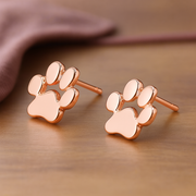Hypoallergenic Paw Silver Earrings