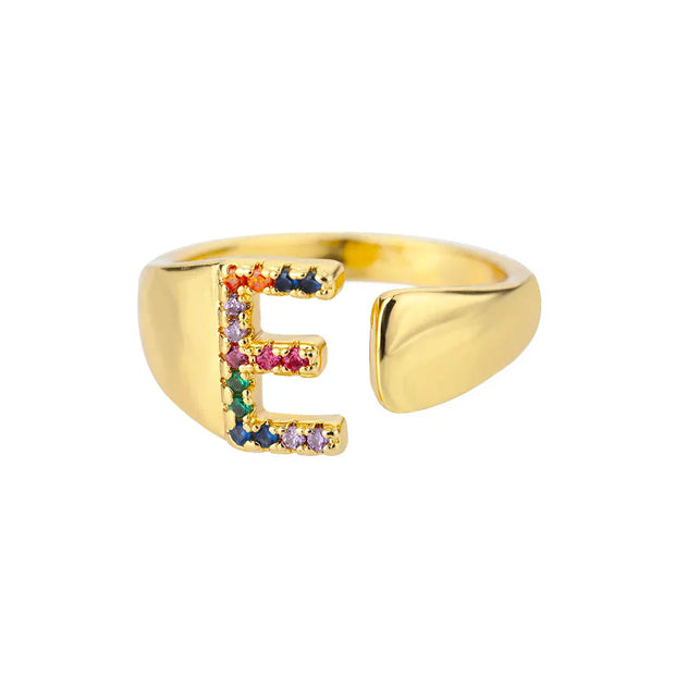 Ember - Gold Stainless Steel Initial Ring