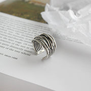 Silver Layered 925 Sterling Ring