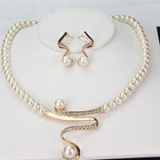 Natural Pearl Necklace & Earring Set
