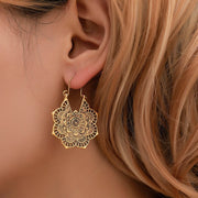 Lotus Mandala Statement Earrings