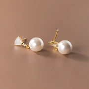 Retro Silver Ball Earrings