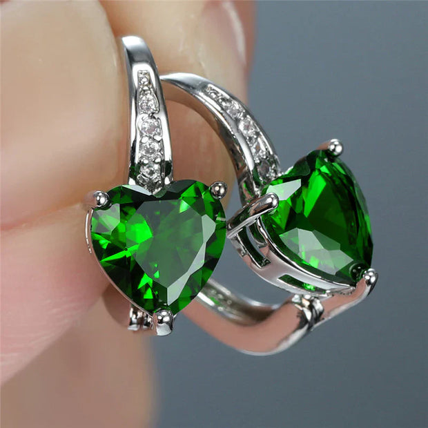 Chic Emerald Green Earrings