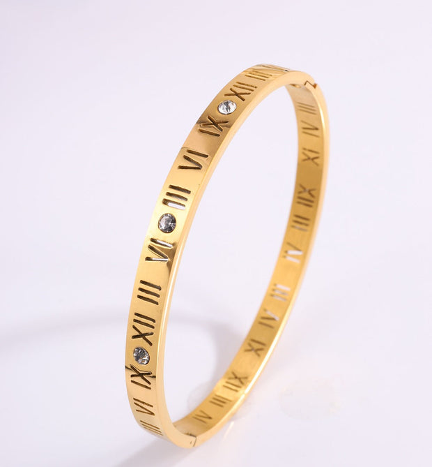 Roman Numeral Titanium Bracelet