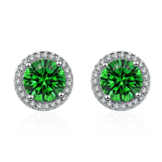 Shiny Green Emerald Earrings