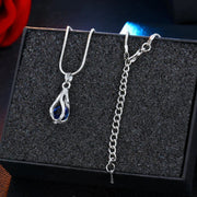 Silver Set with Sapphire Stones