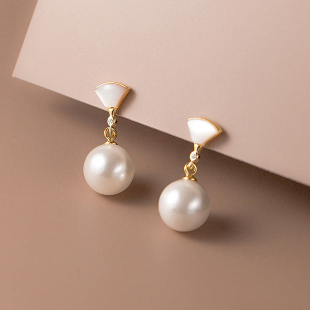 Retro Silver Ball Earrings