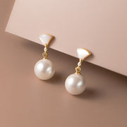 Vintage Silver Pearl Earrings
