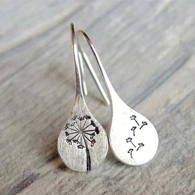 Exclusive 925 Sterling Silver Dandelion Earrings