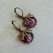 Antique Gold Dragonfly Earrings