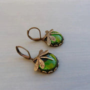 Antique Gold Dragonfly Earrings