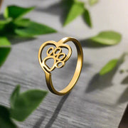Paw & Heart Ring for Pet Lovers