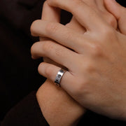 Handcrafted Paw Print Ring in Stainless Steel