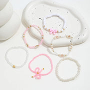 Pearl Love Bow Bracelet Set